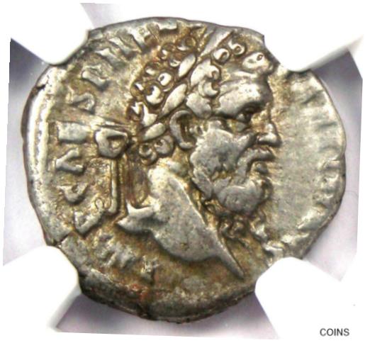  アンティークコイン コイン 金貨 銀貨  Pertinax AR Denarius Silver Roman Coin 193 AD. Certified NGC VF - 5/5 Surfaces!