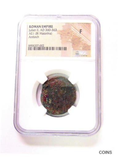 ڶ/ʼݾڽա ƥ    [̵] Roman Empire Julian ll AD 360 -363 AE1 Antioch Bronze Coin. NGC Graded F