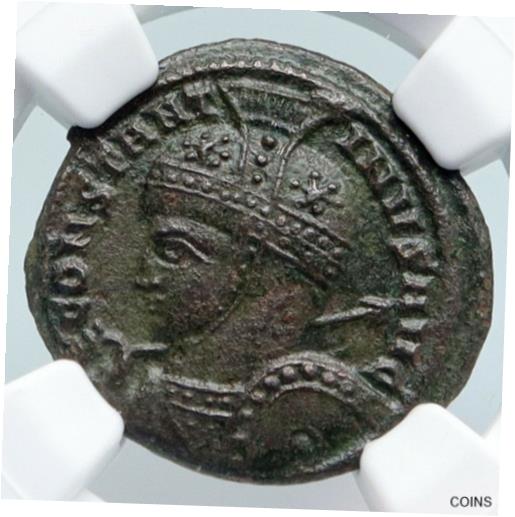 【極美品/品質保証書付】 アンティークコイン コイン 金貨 銀貨 [送料無料] CONSTANTINE I the Great Christian Saint 319 Roman Coin VICTORY ALTAR NGC i89586