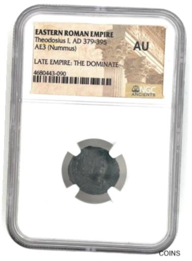  ƥɥ 1  AD 379-395 AE3 Nummus  NGC AUEastern Roman Empi...