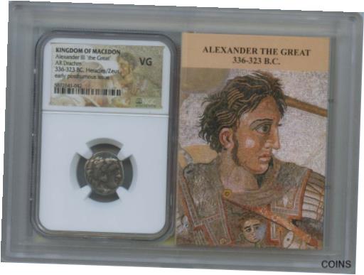  アンティークコイン コイン 金貨 銀貨  Alexander III The Great 336-323 BC Posthumous Drachm NGC VG 10 Story Vault