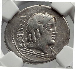 【極美品/品質保証書付】 アンティークコイン コイン 金貨 銀貨 [送料無料] Roman Republic 85BC Rome Ancient Silver Coin VEJOVIS & GENIUS on GOAT NGC i61906