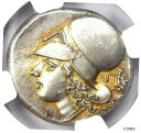 ギリシャ コリント AR ステーター ペガサス & アテナ シルバー コイン 紀元前 300 - 認定 NGC AUGreek Corinth AR Stater Pegasus & Athena Silver Coin 300 BC - Certified NGC AU(3)