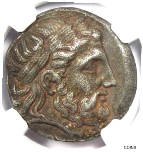 【極美品/品質保証書付】 アンティークコイン コイン 金貨 銀貨 [送料無料] Philip II AR Tetradrachm Zeus Silver Macedon Greek Coin..