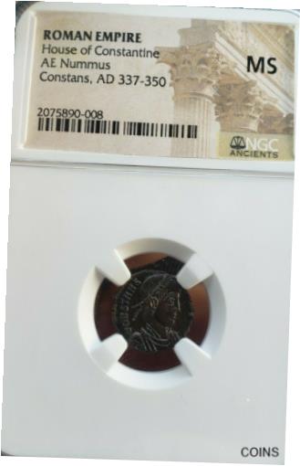 󥹥󥹡AD 337-350 AE̥ॹ NGC MSConstans, AD 337-350. AE Nummus....