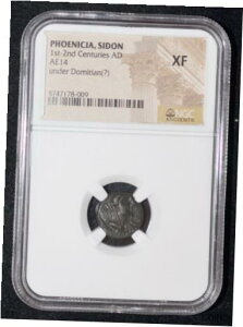 NGC XF AD 1 〜 2 世紀 ギリシャ フェニシア シドン 擬似自律問題 AENGC XF AD 1st-2nd centuries Greek PHOENICIA Sidon Pseudo-autonomous issues AE