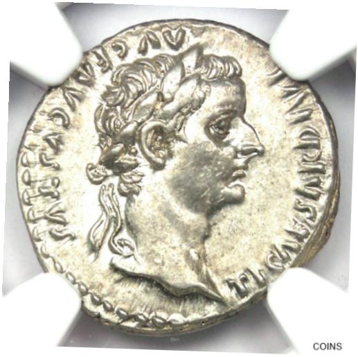  アンティークコイン 銀貨 Tiberius AR Denarius Silver Tribute Penny Roman Coin 14-37 AD - Certified NGC AU  #sct-wr-011044-545