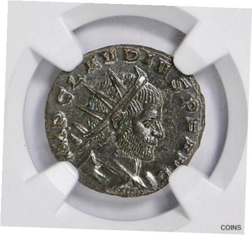 クラウディウス 2 世 268 〜 270 AD ダブル デナリウス NGC MS 造幣局ローマ帝国Claudius II 268-270 AD Double Denarius NGC MS Mint State Roman Empire