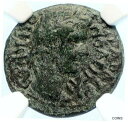 TIBERIUS 本物の古代 14-37 AD 古いオリジナル ローマ コイン HELIOS NGC i94469TIBERIUS Authentic Anci...