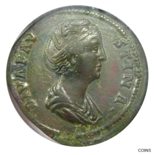  アンティークコイン コイン 金貨 銀貨  Faustina Senior AE Sestertius Copper Coin 138-140 AD - NGC XF - 5/5 Strike!