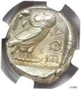 yɔi/iۏ؏tz AeB[NRC RC   [] Athens Greece Athena Owl Tetradrachm Coin 440-404 BC. Certified NGC Choice AU