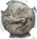 Corinthia Corinth AR シルバー ステーター ペガサス & アテナ コイン 紀元前 300 - NGC Choice JPCorinthia ...