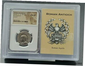ローマ属州カラカラ テトラドラクマ アンティオキア銀貨 NGC CH XF ストーリー ブックRoman Provincial Caracalla Tetradrachm Antioch Silver Coin NGC CH XF Story Book