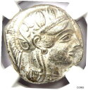 yɔi/iۏ؏tz AeB[NRC RC   [] Athens Greece Athena Owl Tetradrachm Ancient Coin 440-404 BC - Certified NGC AU