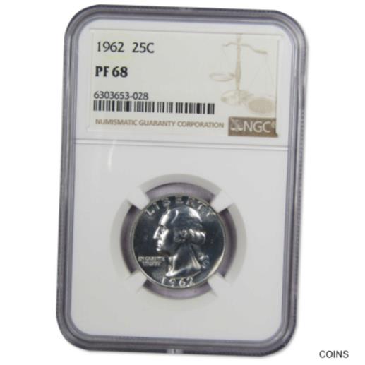 ڶ/ʼݾڽա ƥ    [̵] 1962 Washington Quarter PF 68 NGC 90% Silver 25c Proof US Coin Collectible