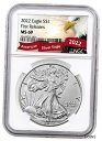 2022 アメリカン シルバー イーグル NGC MS69 FR 限定イーグル ラベル SKU664372022 American Silver Eagle NGC MS69 FR Exclusive Eagle Label SKU66437