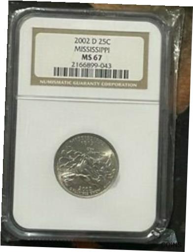 ڶ/ʼݾڽա ƥ    [̵] 2002 D MISSISSIPPI 25C NGC Grade MS 67 2166899-043