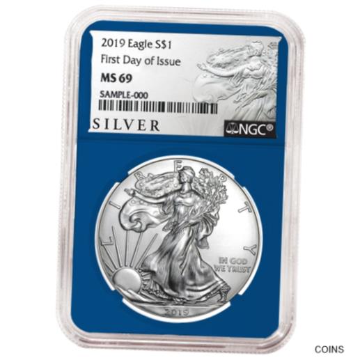 楽天金銀プラチナ　ワールドリソース【極美品/品質保証書付】 アンティークコイン コイン 金貨 銀貨 [送料無料] 2019 $1 American Silver Eagle NGC MS69 FDI ALS Label Blue Core