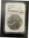 【極美品/品質保証書付】 アンティークコイン コイン 金貨 銀貨 [送料無料] 2021 SILVER EAGLE NGC MS-70 - UNCIRCULATED - TYPE 1 - ASE - CERTIFIED SLAB - $1