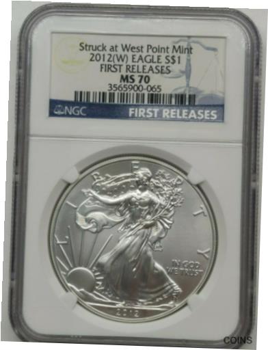  アンティークコイン コイン 金貨 銀貨  2012-W SILVER EAGLE NGC CERTIFIED MS 70 FIRST RELEASES