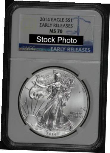  アンティークコイン コイン 金貨 銀貨  2014 American Silver Eagle NGC MS-70 Early Release