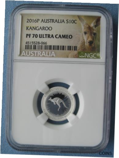  アンティークコイン コイン 金貨 銀貨  2016P Proof Australian Kangaroo 1/10 oz Silver 10 Cents NGC PF 70 UCAM Australia