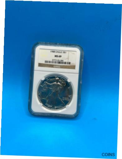 【極美品/品質保証書付】 アンティークコイン コイン 金貨 銀貨 [送料無料] 1988 NGC MS69 Silver Eagle