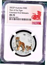 yɔi/iۏ؏tz AeB[NRC RC   [] 2022 Australia Colored Silver Lunar Year of TIGER NGC MS 70 1/2 oz Bullion Coin