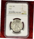 1936 NGC F12 シルバー リバティ ウォーキング ハーフダラー、認定シルバー 50 セント コイン1936 NGC F12 Silver Liberty Walking Half Dollar, Certified Silver 50-Cent Coin(3)