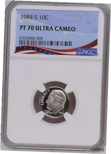 yɔi/iۏ؏tz AeB[NRC RC   [] 1984-S Proof Roosevelt Dime, Graded PF70UC NGC - Registry Quality Coin