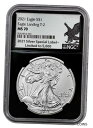 yɔi/iۏ؏tz AeB[NRC RC   [] 2021 American Silver Eagle Type 2 NGC MS70 BC Exclusive .999 Silver Label