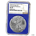 2020 (S) $1 アメリカン シルバー イーグル NGC MS70 緊急生産 ブラウンラベル ブルー2020 (S) $1 American Silver Eagle NGC MS70 Emergency Production Brown Label Blue(3)