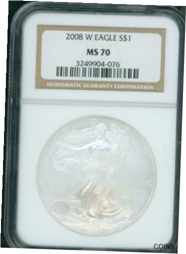 yɔi/iۏ؏tz AeB[NRC RC   [] 2008-W BURNISHED American Silver Eagle ASE S$1 NGC MS70 MS-70