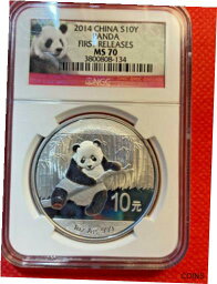 【極美品/品質保証書付】 アンティークコイン 硬貨 2014 China S10Y Panda First Release MS 70 [送料無料] #oof-wr-011093-2681