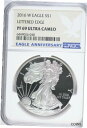 【極美品/品質保証書付】 アンティークコイン 銀貨 2016 W Silver American Eagle Proof - Lettered Edge 30th Ann NGC PF69 Ultra Cameo [送料無料] #sot-wr-011093-5421