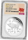 2019 オーストラリア プルーフ シルバー 旧亥年 NGC PF69 1オンス $1 コイン ER2019 Australia PROOF Silver Lunar Year of the PIG NGC PF69 1oz $1 Coin ER