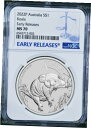 2022 P オーストラリア シルバー コアラ NGC MS 70 $1 1 オンス コイン ブルー ER ラベル 完璧2022 P Australia Silver Koala NGC MS 70 $1 1 oz Coin Blue ER Label PERFECT