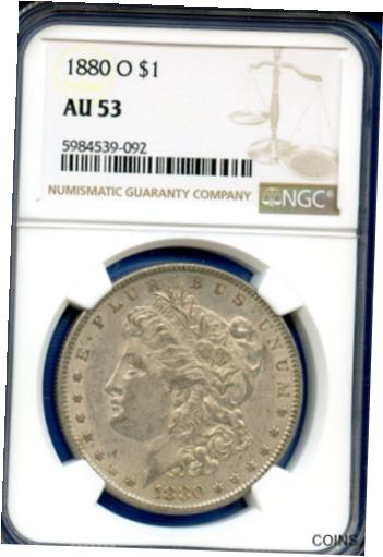 yɔi/iۏ؏tz AeB[NRC  1880 O NGC AU53 Morgan Silver Dollar $1 US Mint Rare Key Coin 1880-O NGC AU-53 [] #sct-wr-011093-7701