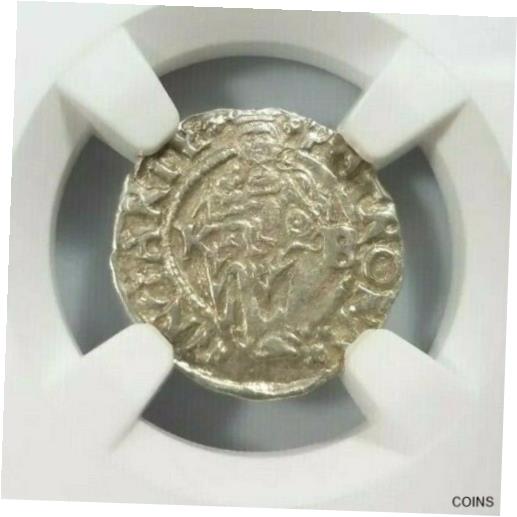 【極美品/品質保証書付】 アンティークコイン 銀貨 1546 Hungary Madonna Silver Denar NGC AU58 Hungarian Medieval Ferdinand Coin [送料無料] #sct-wr-011093-8052