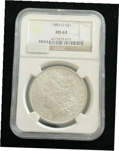 【極美品/品質保証書付】 アンティークコイン 銀貨 1885-O $1 NGC MS 63 Morgan Silver Dollar [送料無料] #sot-wr-011093-8081