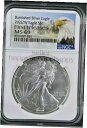 2022 W NGC MS69 光沢のあるアメリカン シルバー イーグル。マウンテンプレ_セール2022 W NGC MS69 Burnished Americ...