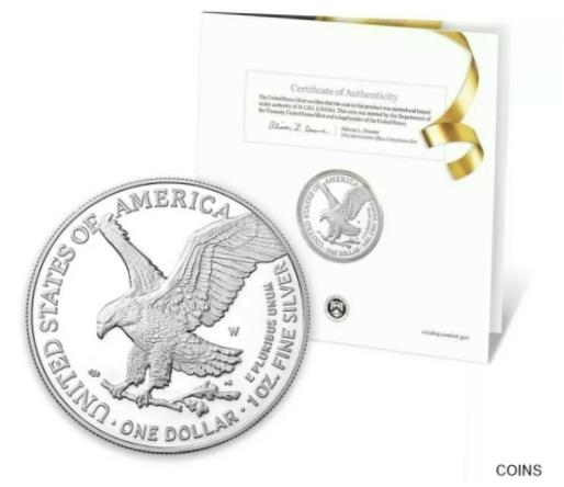  アンティークコイン コイン 金貨 銀貨  2022 US Mint Congratulations Set features an American Eagle Silver Proof 3 set