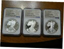 yɔi/iۏ؏tz AeB[NRC RC   [] 2021 S & W SILVER EAGLES W-T1, W-T2, & S-T2 NGC PF70 3 Coin Set - In Hand !!