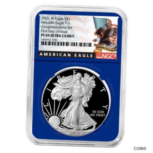 yɔi/iۏ؏tz AeB[NRC RC   [] 2021-W Proof $1 Type 1 American Silver Eagle Congratulations Set NGC PF69UC FDI