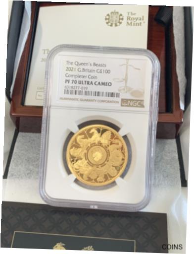  アンティークコイン 金貨 2021 Queen's Beast Completer Coin ? 100 1oz Gold Coin NGC PF 70  #gct-wr-011095-3804