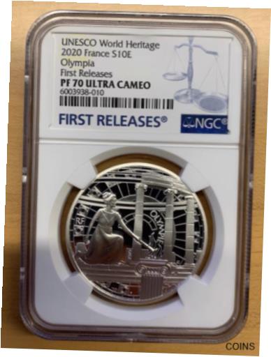 NGC PF70 FR France 2020 World Cultural Heritage Olympia Silver Coin COA POP:10※関税は当ショップ負担（お客様負担無し）※全国送料無料・海外輸送無料※商品の状態は画像をご確認下さい（極美品・目立った汚れ無し）※輸入品の為英語表記となります※その他ご不明点はお気軽にお問合せ下さい！Seller Notes: “First Release NGC PF70 only 10pcs,”Denomination: 10 FrancsComposition: SilverYear: 2020Grade: PF70Country/Region of Manufacture: FranceCertification: NGC[ご購入前に必ずお読み下さい]親切丁寧に、商品到着までサポート対応させていただきます。■パソコンの画像・画質により色や素材感が、実際の商品と多少異なる場合がございますので予めご了承くださいませ。■お客様のご都合（程度の解釈相違を含む）による商品のご購入後のキャンセル返品は、原則としてお受け致しておりません。未払いのまま2日以上連絡が取れない場合はキャンセルさせて頂きます。その場合、事務局側が自動的に「非常に悪い」の評価を付けてしまいますのでご注意ください。※お支払い頂いた場合は連絡は不要です。※他ショップでも販売しておりますので、稀に在庫がない場合がございます。■不具合での返品は箱などすべてが到着時の状態になるものに限らせていただきます。※当店では不良品はすべて現物確認と不具合の確認を行い対応をさせて頂いております。■お客様のご都合によるご注文確定後の商品のキャンセルにつきましては承っておりません。また、ご入金確認後、またはご決済完了確認後のキャンセルにつきましては、ご注文総額の30％のキャンセル料をご請求させていただきます。■領収書二重発行やトラブル防止のため、領収書発行は行っておりません。事務局側が発行している「支払い明細」が正式な支払い証明となります。支払い明細画面を印刷したものが領収書の代わりになることを各税務署に確認済みです。■年末年始・連休の発送は、業者も休みになる関係でいつもより遅れます。■輸送時の破損の場合は配送業者への報告を行って下さい。報告なしでの対応はできません。■日祝日は定休日とさせていただいております。連絡・発送が出来ませんのであらかじめご了承お願いいたします。■内容は必ずお読みになってからお買い求め下さいますようお願い致します。※在庫状況は常に更新をしておりますが、当社は複数店舗で在庫を共有しているため、ご注文を頂きましても稀に欠品している場合がございます。その際は誠に申し訳ございませんが、その旨をメールまたはお電話にてご連絡させていただきます。ご理解いただけますようお願い申し上げます。親切・丁寧にお取引させていただきますのでよろしくお願いします。 品質保証について 当店の商品の、品質保証についてご紹介いたします。 ▽品質保証書 お買い上げいただく全ての商品に「WORLD RESOURCE品質保証書」をおつけいたします。 これは、WORLD RESOURCEが販売した商品であることを保証するものです。大切に保管してください。 ▽標準保証に関して 当店でご購入頂きました商品は7日以内の標準保証サービスが付属致します。 ※ご購入日につきましては、製品の品質保証書に記載の日付にて確認させていただきます。 ※保証は通常利用時のみの対応となります。 ※ご購入日の確認を致しかねる場合は有償となります。品質保証書は大切に保管して下さい。POINT01　品揃え一番店を目指して 「期待に答えるお店づくりと、時代に合わせたサービスをご提供致します。」 POINT02　多種多様な商品レパートリー 「幅広く、世界の商品をご用意しております。」 POINT03　きっと見つかる！新しい発見 「テレビや雑誌で紹介されたアイテムもいちはやく。」 モットー：丁寧な接客対応 その道数十年のスタッフだからこそできる、“豊富な知識”に基づく商品のご提案。 お探しの商品はお気軽にスタッフにお尋ねください。 「以前は、商品ページあったけど、、、見つからない。」 「初めてアンティークコインの購入をしますが大丈夫ですか？」 「この年代の商品を探していますが、おすすめはありますか？」 「友人にアンティークコインを送りたいけど、おすすめありますか？」 等など、困ったときの質問にも、しっかり対応・お調べ致します。 取寄せ、取り置き等もできますので、商品一覧で見つからなかった商品でも、 スタッフまでお気軽にご相談下さい。 【お問い合わせはお気軽にどうぞ】 suport@world-resource.net