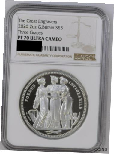  アンティークコイン 銀貨 2020 G.Britain Three Graces The Great Engravers 2oz Silver Coin SKU#1434581  #scf-wr-011114-1045