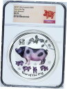2019 オーストラリア旧暦亥年 1 キロ ジェムストーン シルバー $30 コイン NGC MS 702019 Australia Lunar Year of the PIG 1 Kilo Gemstone Silver $30 Coin NGC MS 70