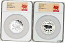 2 コインセット 2019 旧亥年 2x 2オンス $2 シルバー NGC PF70+MS70 プルーフ+BU ER2-Coin-Set 2019 Lunar Year of the PIG 2x 2oz $2 Silver NGC PF70+MS70 Proof+BU ER
