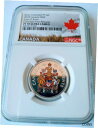 2018 カナダ S50?シルバーの紋章カラー化 NGC PF70 UC 初回リリース2018 Canada S50? Silver Coat of Arms ...